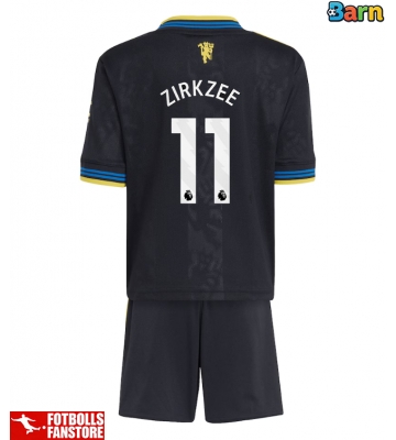 Manchester United Joshua Zirkzee #11 Tredje Tröja Barn 2025-26 Kortärmad (+ Korta byxor)